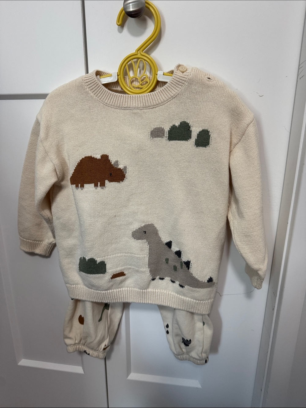 H&M Cream Knit Baby Sweater full set